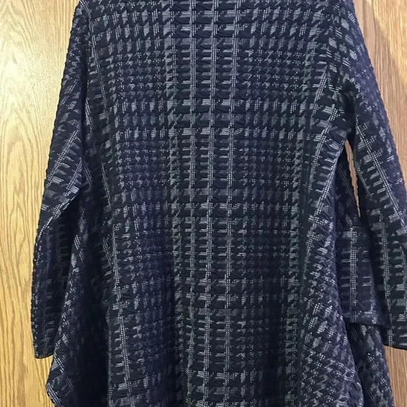 Comfy USA Jacket Womens Med Collar Topper Stretch Charcoal Gray Pockets - Picture 3 of 8